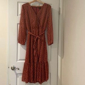 JCREW v neck maxi dress boho bohemian holiday occasion wrap